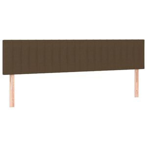 vidaXL Uzglavlja tamnosmeđa 200x5x78/88 cm od tkanine