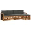 vidaXL Set vanjskih sofa 5 kom. Prirodna i antracit