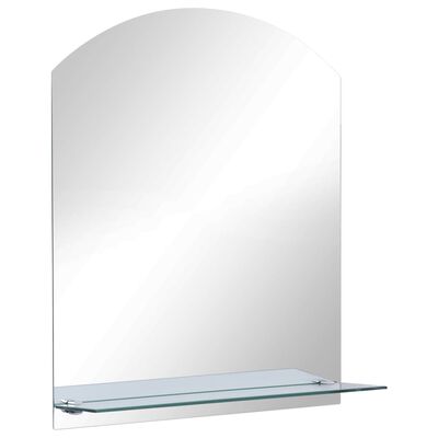 vidaXL Zidno ogledalo s policom 30 x 50 cm od kaljenog stakla
