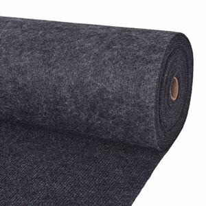 vidaXL Tepih Antracit 1,2 x 10 m Poliester