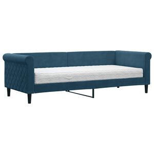 vidaXL Dnevni krevet s madracem plavi 80 x 200 cm bar&scaron;unasti