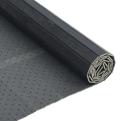 vidaXL Tepih pravokutni sivi 100 x 200 cm od bambusa
