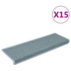 vidaXL Prostirke za stepenice 15 kom 65x21x4 cm morsko plave pravokutne rubove