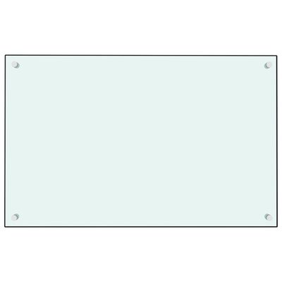 vidaXL Kuhinjska zaštita od prskanja bijela 80 x 50 cm kaljeno staklo