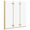 vidaXL Ograda za tu&scaron; Zlatno 130 x 138 cm ESG staklo i aluminij