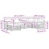 vidaXL Set vanjskih sofa s jastukom 6 pcs Prirodna i bež