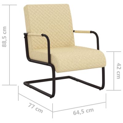 vidaXL Konzolna stolica od umjetne kože krem