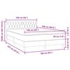 vidaXL Box Spring krevet s madracem i LED ružičasti 160x220 cm bar&scaron;un