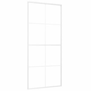 vidaXL Klizna vrata od stakla ESG i aluminija 90 x 205 cm bijela