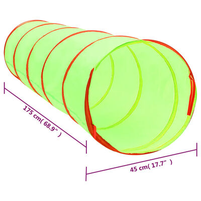 vidaXL Dječji tunel za igru s 250 loptica zeleni 175 cm od poliestera