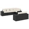 vidaXL 7-dijelni set vrtnih sofa od poliratana s jastucima crni