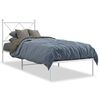 vidaXL Metalni okvir za krevet s uzglavljem bijeli 80x200 cm