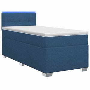 vidaXL Krevet s box springom, madracem i LED-om Plava 80 x 200 cm