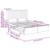 vidaXL Krevet s od storage Sonoma hrast 140 x 190 cm Konstruirano drvo