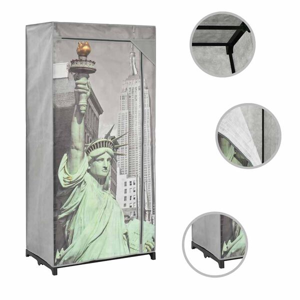vidaXL Ormar New York 75 x 45 x 160 cm od tkanine