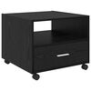 vidaXL Kava Stol Crni hrast 55 x 55 x 45cm Konstruirano drvo