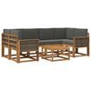 vidaXL Set vanjskih sofa 5 kom. Prirodna i antracit