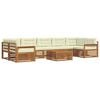 vidaXL Set vanjskih sofa 8 kom. Prirodna i krem