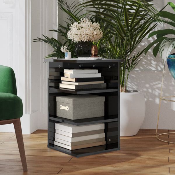 vidaXL Bočni ormarić visoki sjaj sivi 35x35x55 cm konstruirano drvo