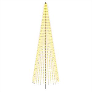 vidaXL LED božićno drvce 485 cm 1632 LED lampica Topla bijela Željezo