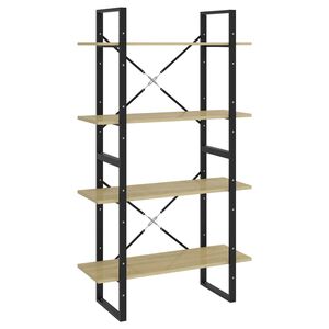 vidaXL Ormarić za knjige s 4 razine boja hrasta 80x30x140 cm drveni
