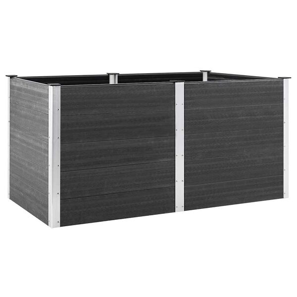 vidaXL Povi&scaron;ena vrtna gredica 200 x 100 x 91 cm WPC siva