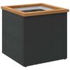 vidaXL Sadilica crna 40 x 40 x 40 cm od poliratana