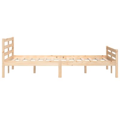 vidaXL Okvir za krevet od masivnog drva 135 x 190 cm bračni