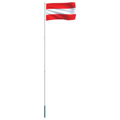vidaXL Austrijska zastava s aluminijskim stupom 4 m