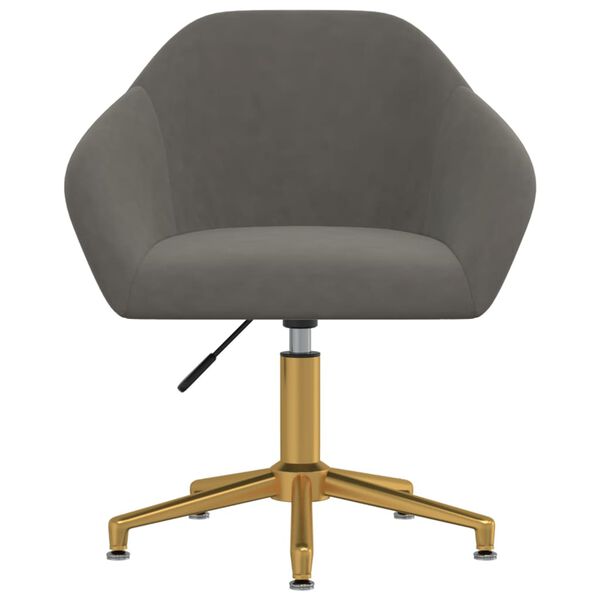 vidaXL Okretna uredska stolica tamnosiva bar&scaron;unasta