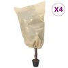 vidaXL Navlake od flisa za biljke s vezicom 4 kom 70 g/m&sup2; 0,8 x 0,8 m