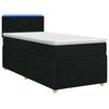 vidaXL Boxspring krevet s madracem Crna 90 x 200 cm Tkanina
