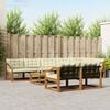 vidaXL Set vanjskih sofa s jastukom 9 pcs Prirodna i krem