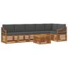 vidaXL Set vanjskih sofa 7 kom. Prirodna i antracit Poliester
