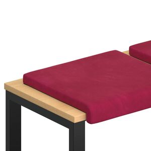 vidaXL Jastučić za klupu 2 kom. Bar&scaron;un Vinska crvena Dubina 35 cm