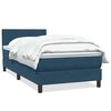vidaXL Box Spring krevet s madracem tamnoplavi 100x220 cm bar&scaron;un