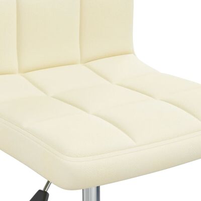 vidaXL Okretna blagovaonska stolica od tkanine krem