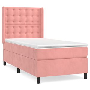vidaXL Box spring krevet s madracem ružičasti 80 x 200 cm bar&scaron;unasti