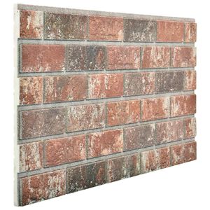 vidaXL Zidne panele 10 kom. 100 x 50 cm Tamno Smeđa i Siva EPS pjena