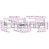 vidaXL Set vanjskih sofa s jastukom 6 pcs Prirodna i crna