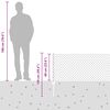 vidaXL Ograda s postovima Siva 0,6 x 10 m Čelik i PVC