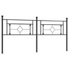 vidaXL Metalno zamjensko uzglavlje crno 193 cm