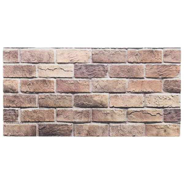 vidaXL Zidne panele 10 pcs Smeđa i siva 100 x 50 cm EPS pjena