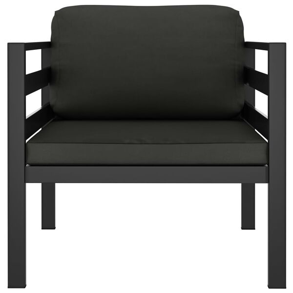 vidaXL Sofa za jednu osobu s jastucima aluminijska antracit