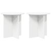 vidaXL Stalak za biljke 2 pcs Bijela &Oslash;40 x 40 cm Konstruirano drvo
