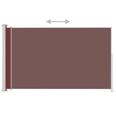 vidaXL Bočna tenda na uvlačenje za terasu 220 x 300 cm smeđa