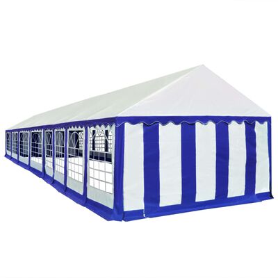 vidaXL Vrtni šator od PVC-a 6 x 16 m plavo-bijeli