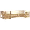 vidaXL Set vanjskih sofa 7 pcs Bijela 304 x 128,5 x 73 cm