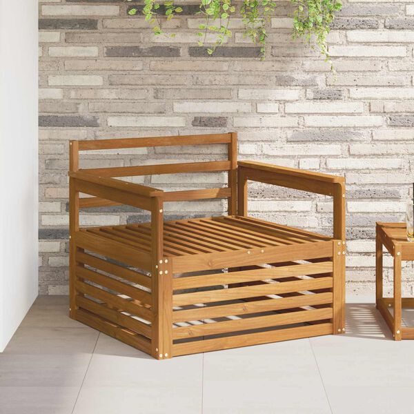 vidaXL 2 Komad Sofa s naslonima Čvrsto drvo akacije Prirodna