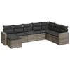 vidaXL 8-dijelni set vrtnih sofa od poliratana s jastucima sivi